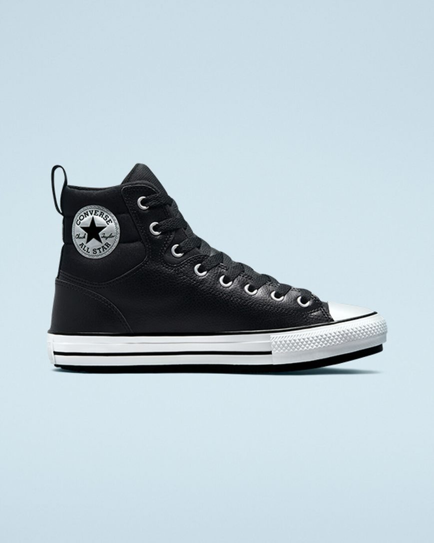 Botas de Invierno Converse Chuck Taylor All Star Berkshire Altas Mujer Negras Blancas Negras | PE 54LPW8